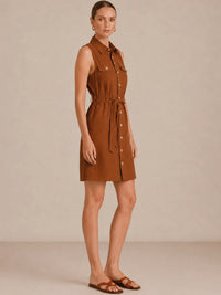 Cosmea Coffe Short Dress