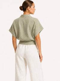 Idalina Green Blouse