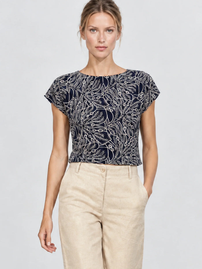 Arenza Navy Blouse