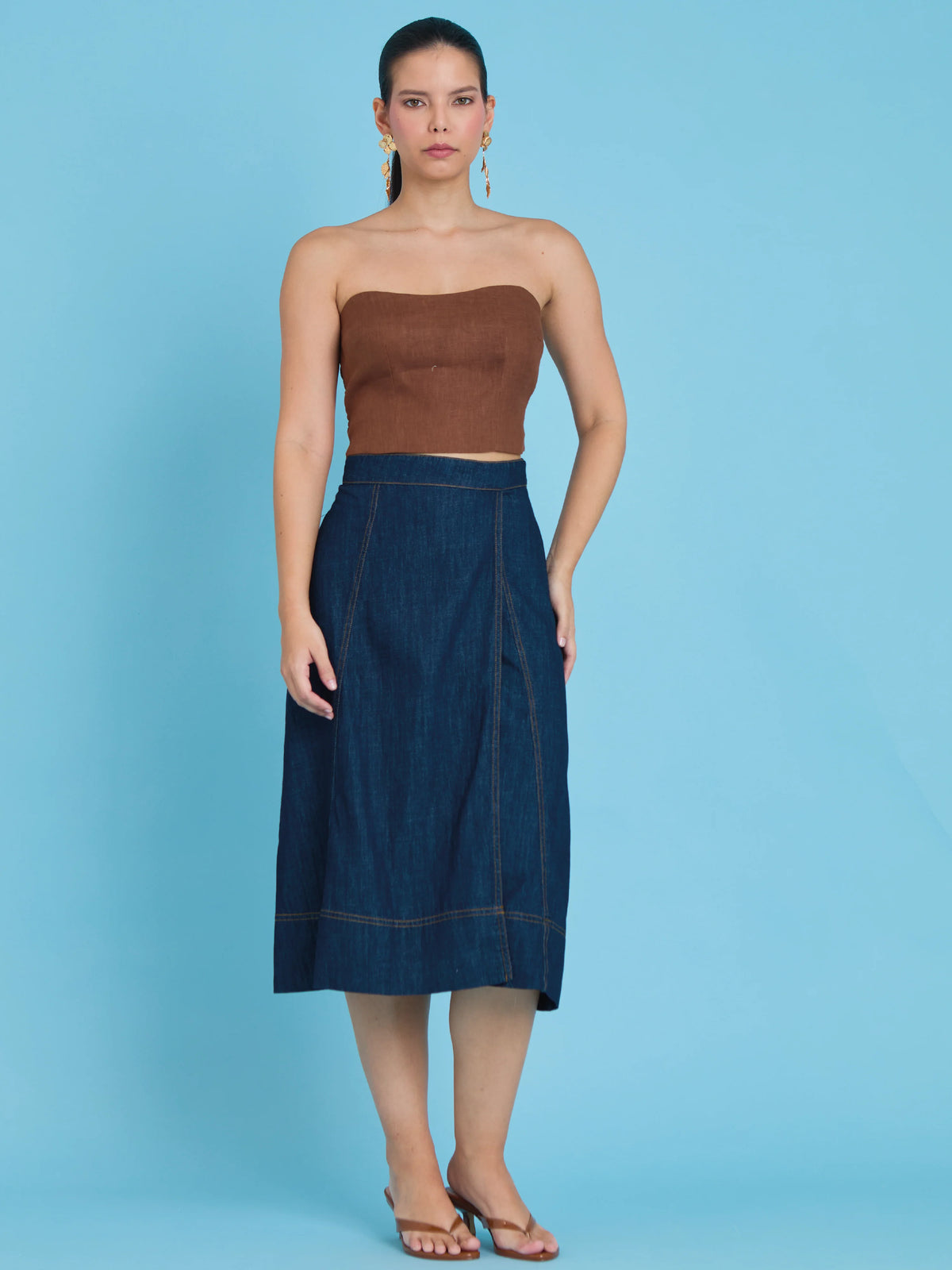 Mawar Indigo Skirt