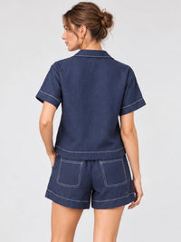 Hannane Navy Shorts