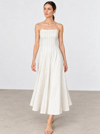 Renne White Long Dress