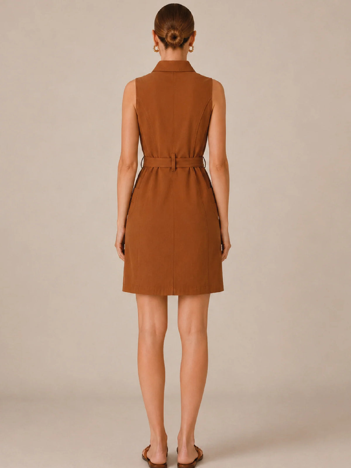 Cosmea Coffe Short Dress