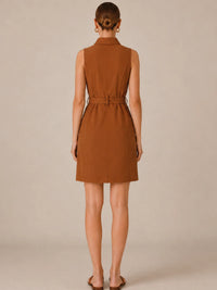 Cosmea Coffe Short Dress