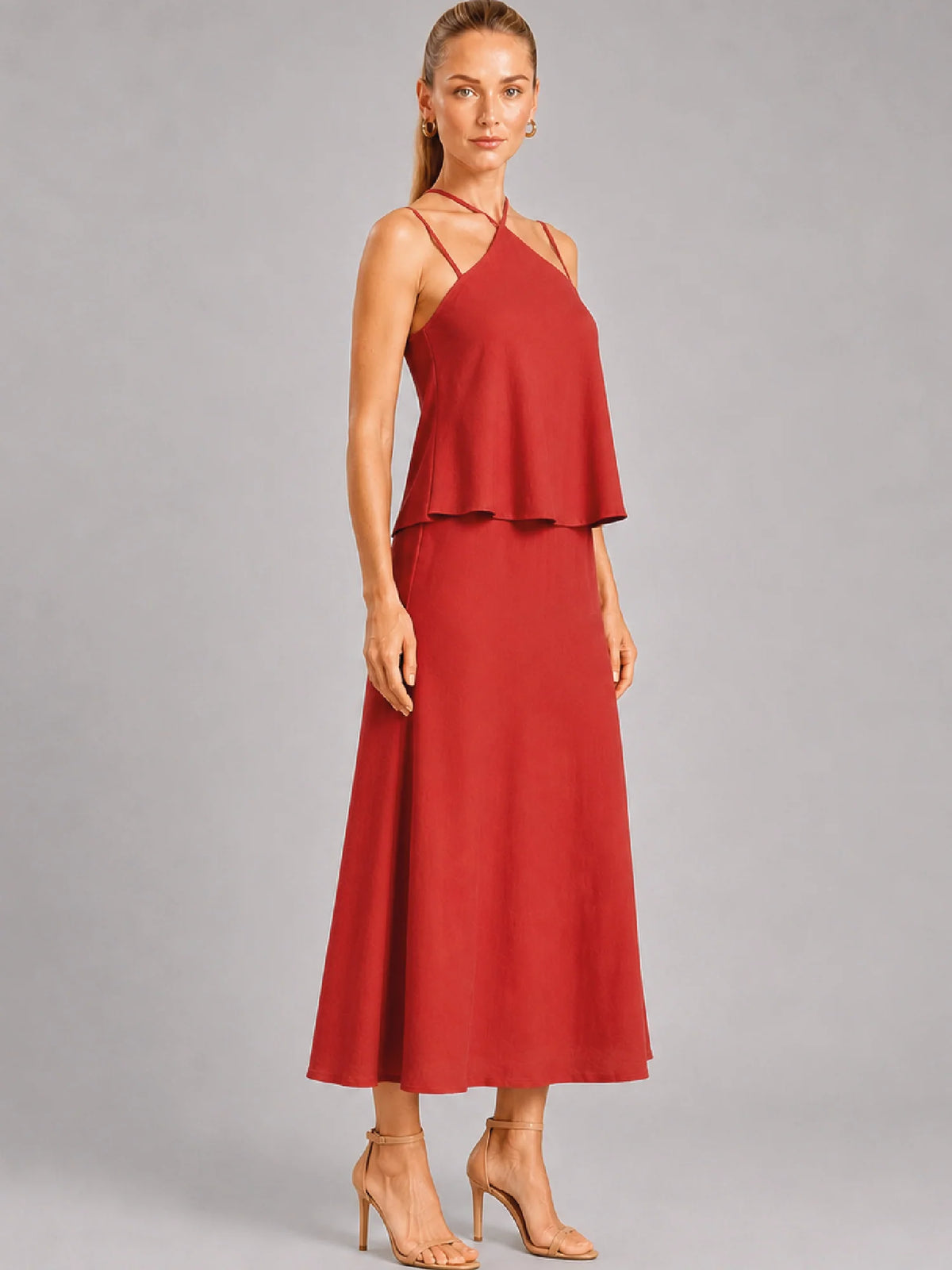 Amaris Red Maxi Dress