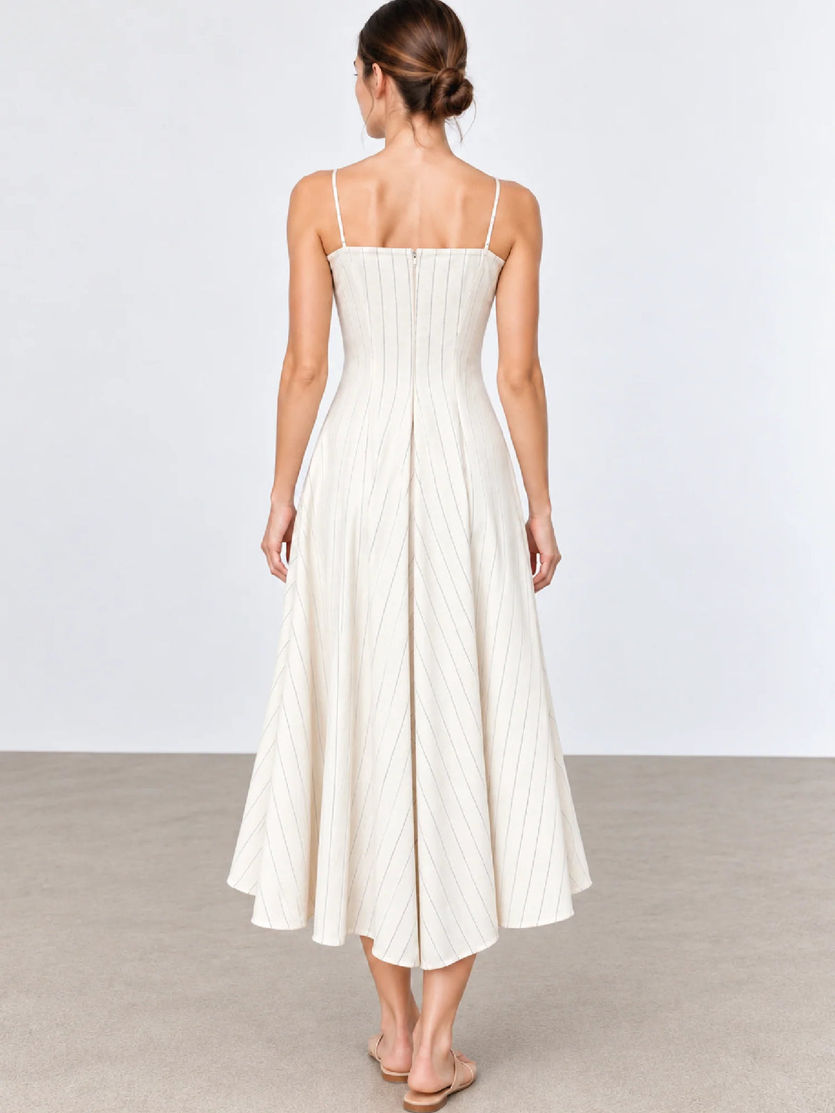 Renne White Long Dress