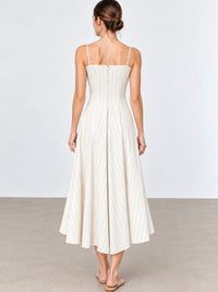 Renne White Long Dress
