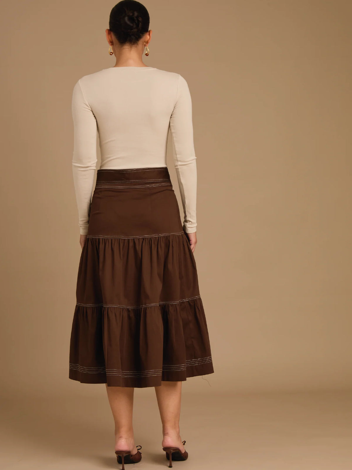 Ancara Brown Maxi Skirt