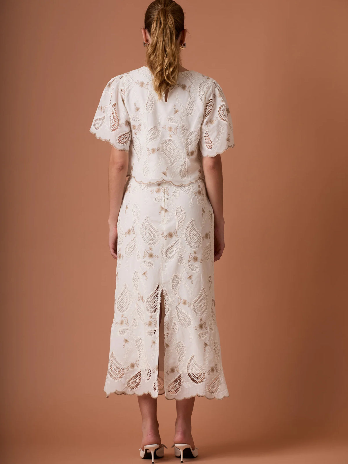 Pana Long Skirt White