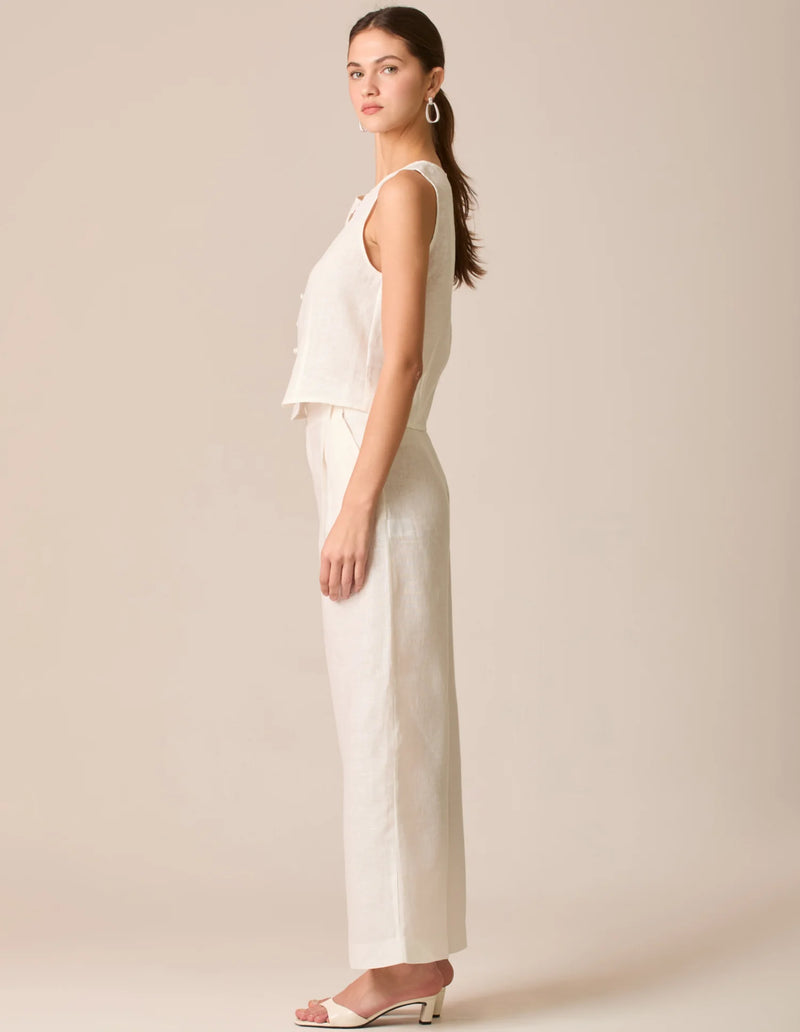 pantalon largo de corte recto y bota ancha elegante 