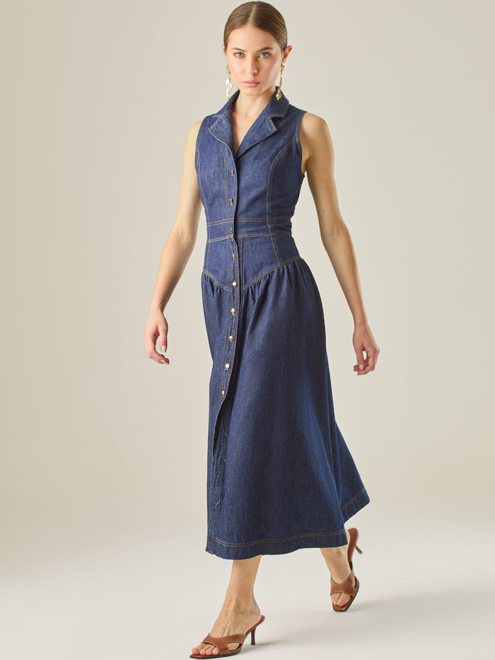 Maiden Long Dress Indigo
