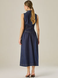 Maiden Long Dress Indigo