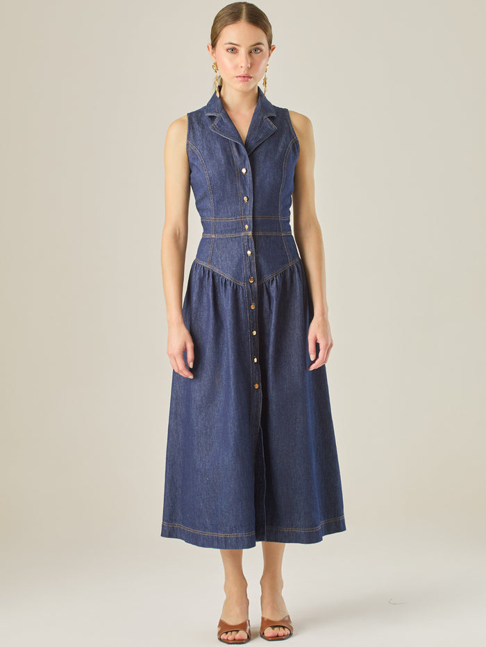 Maiden Long Dress Indigo